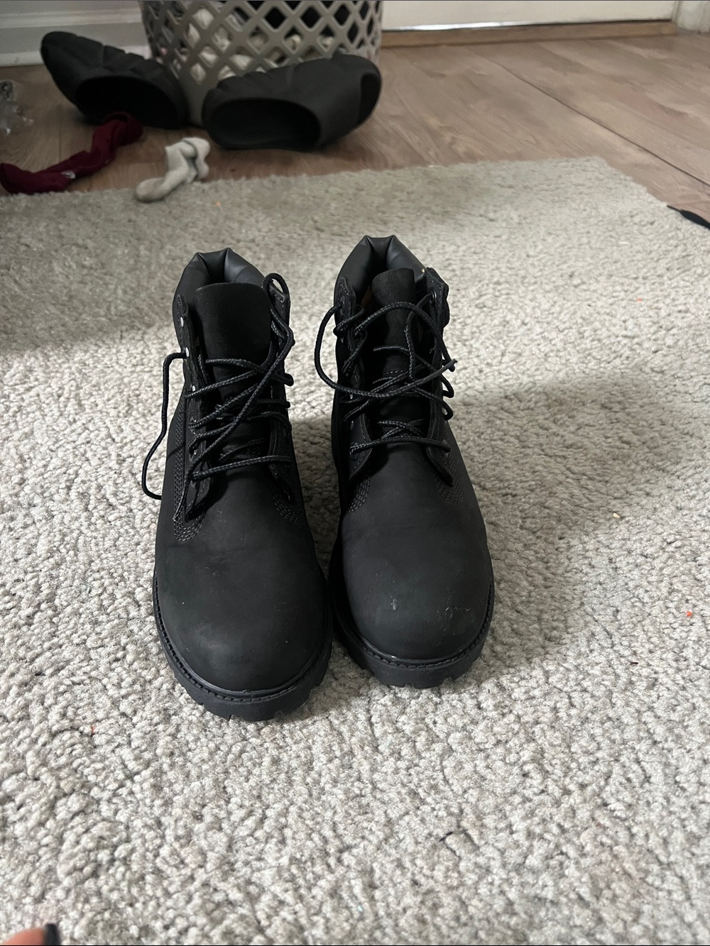 Timberland Kids Black Lace-Up Ankle Boots